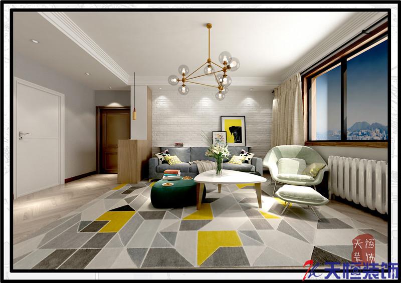 洛陽裝修案例洛陽中航612北歐風格天恒設計施工裝修方案