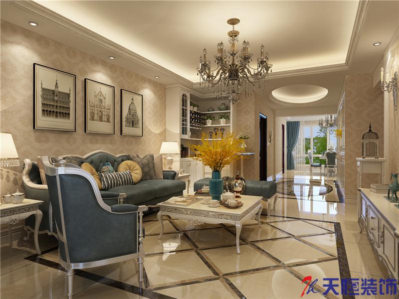 洛陽裝修案例洛陽瀛洲藍郡歐式風格裝修案例天恒裝飾設計施工