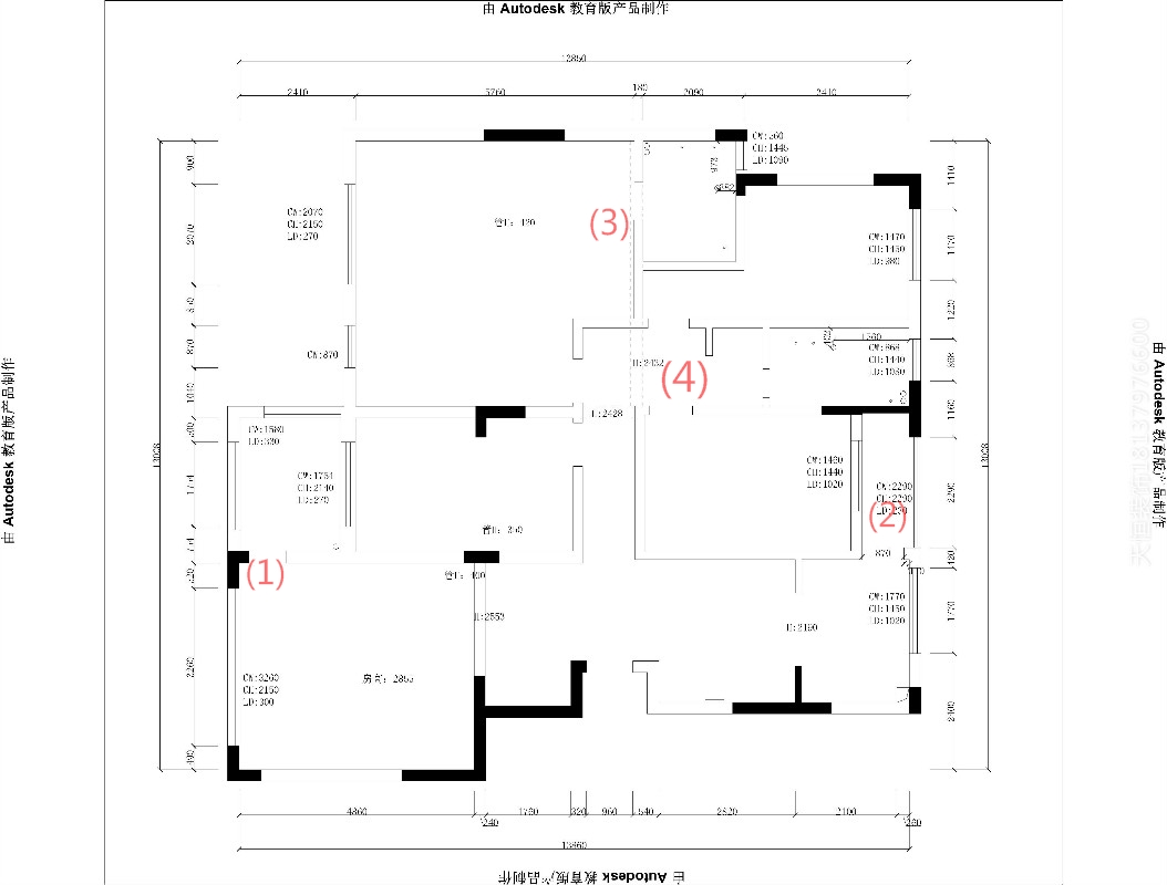中電銀河灣170平方戶型分析及效果圖