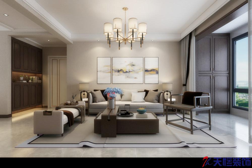 洛陽裝修案例伊水苑-新中式