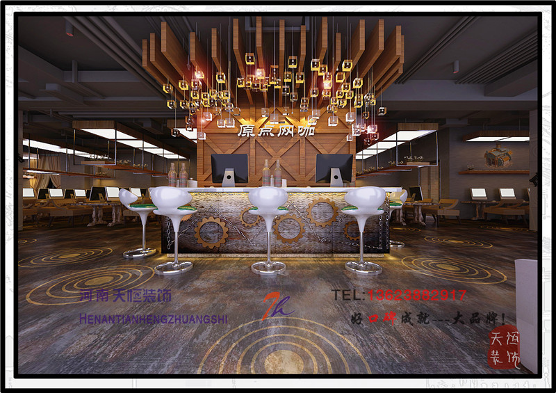 【洛陽天恒裝飾】瀍河區(qū)啟明西路十二號門面房原點網(wǎng)吧