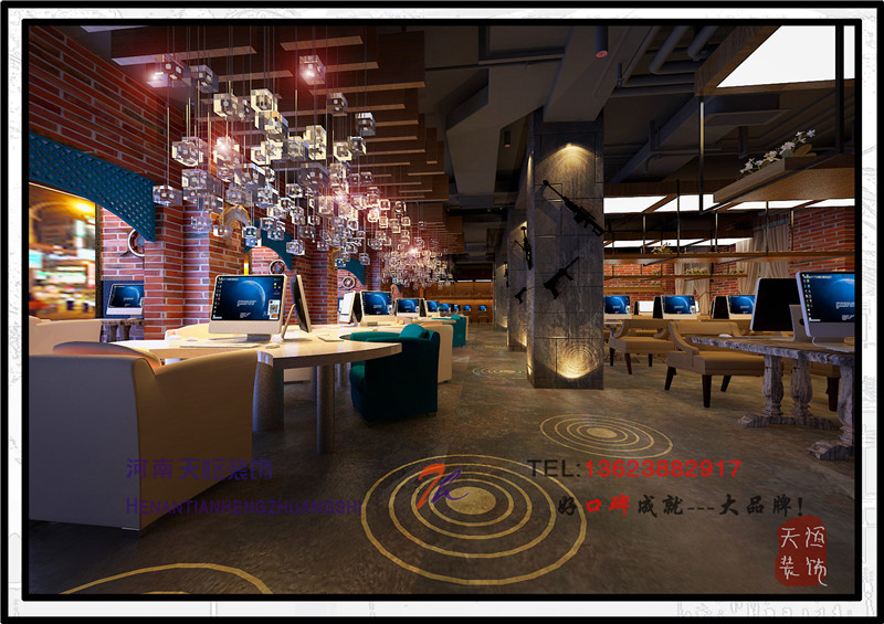 【洛陽天恒裝飾】瀍河區(qū)啟明西路十二號門面房原點網(wǎng)吧