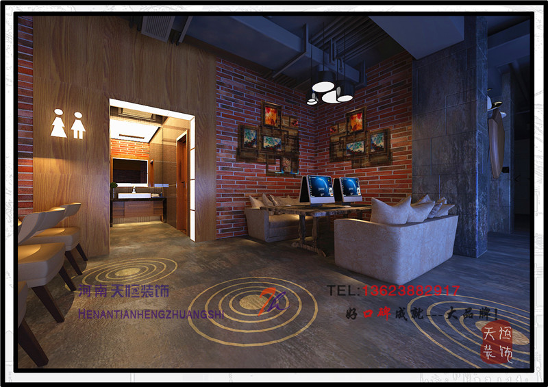 【洛陽天恒裝飾】瀍河區(qū)啟明西路十二號門面房原點網(wǎng)吧