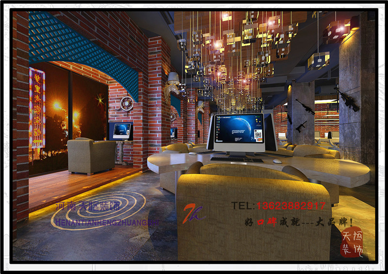 【洛陽天恒裝飾】瀍河區(qū)啟明西路十二號門面房原點網(wǎng)吧