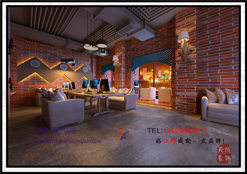 【洛陽天恒裝飾】瀍河區(qū)啟明西路十二號門面房原點網(wǎng)吧