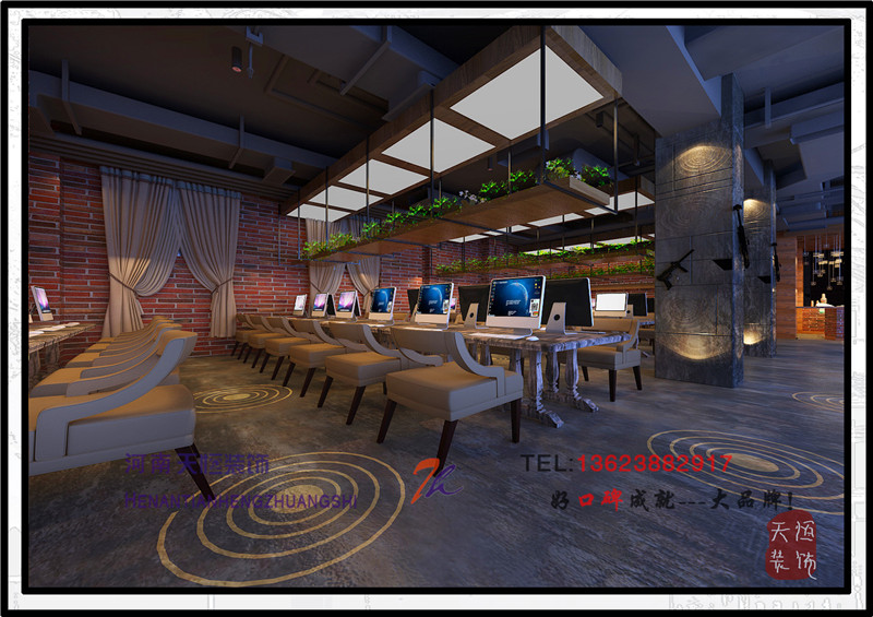 【洛陽天恒裝飾】瀍河區(qū)啟明西路十二號門面房原點網(wǎng)吧