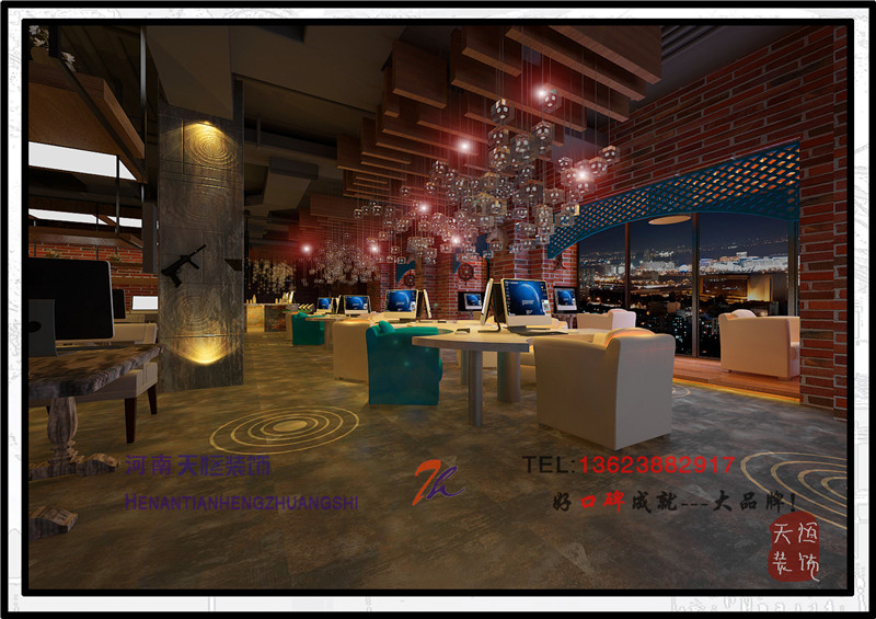 【洛陽天恒裝飾】瀍河區(qū)啟明西路十二號門面房原點網(wǎng)吧