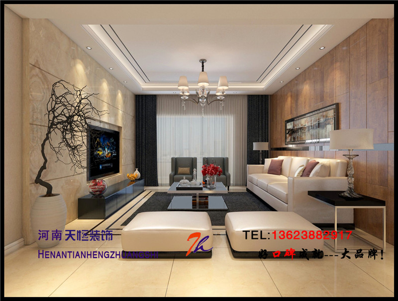 洛陽裝修案例君和灣141平現代簡約風格設計施工