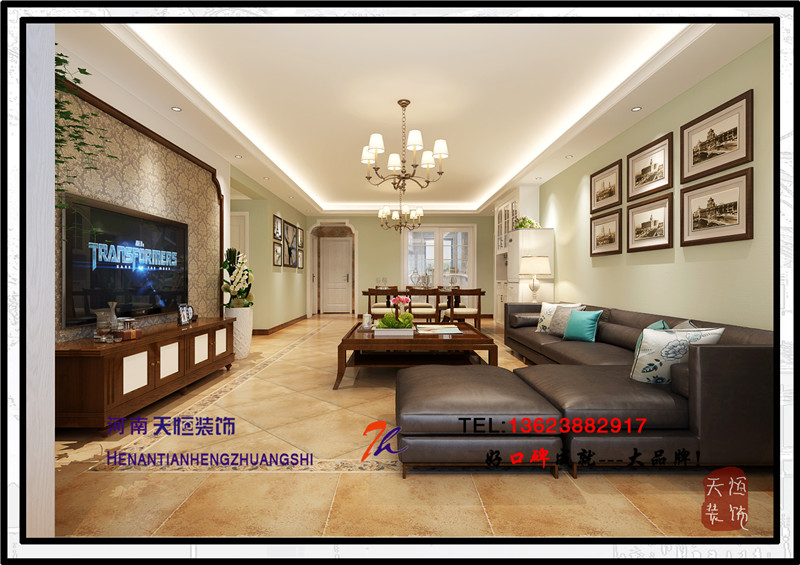 洛陽裝修案例洛陽升龍城設計裝修美式風格——優雅時光