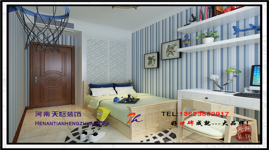 洛陽裝修案例洛陽桂城小區180平天恒裝飾設計施工裝修案例