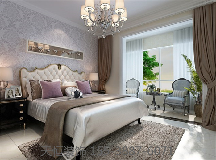 洛陽裝修案例洛陽棕櫚泉現代簡歐風格效果圖