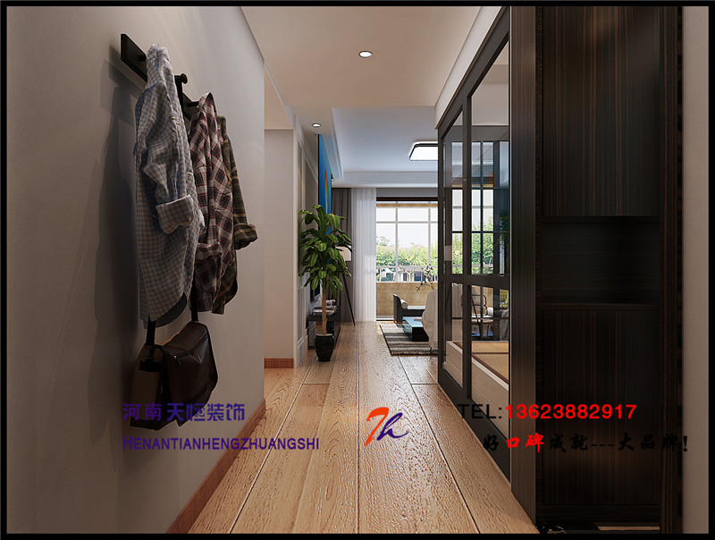 洛陽裝修案例洛陽棕櫚泉110平天恒裝飾設計施工裝修方案