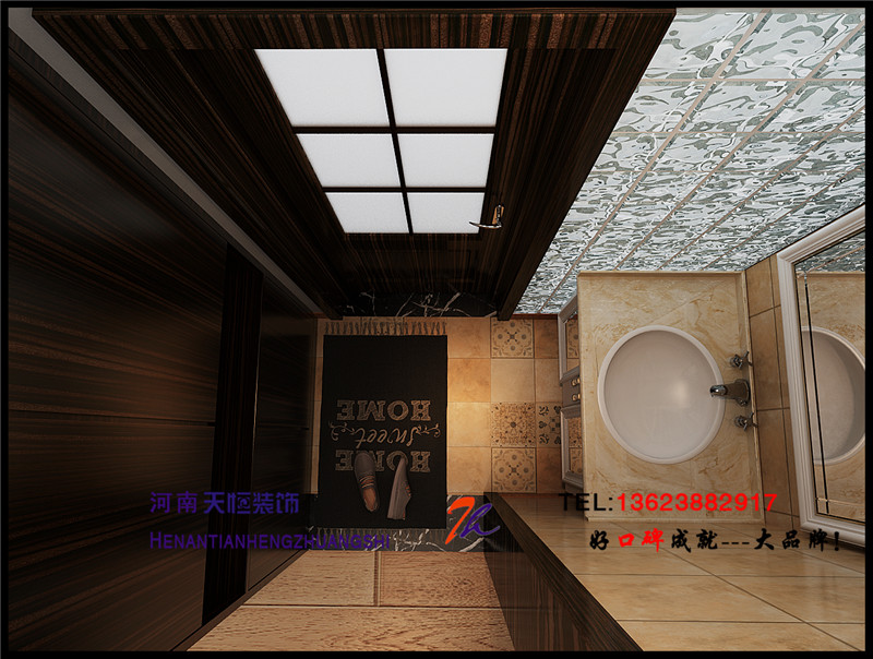 洛陽裝修案例洛陽棕櫚泉110平天恒裝飾設計施工裝修方案