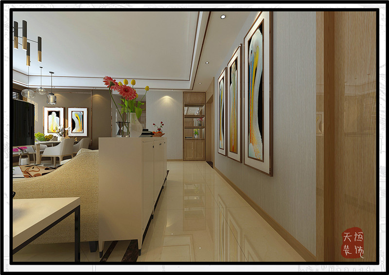 洛陽裝修案例洛陽銀鑫錦繡園04戶型天恒裝飾設計施工裝修效果圖