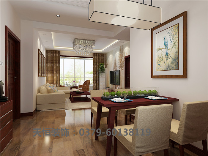 洛陽裝修公司龍門一號天恒設計施工裝修案例實景圖